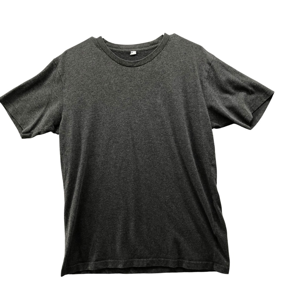 Uniqlo Crewneck T-Shirt Mens M Gray Short Sleeve Cotton-Poly‎ Blend